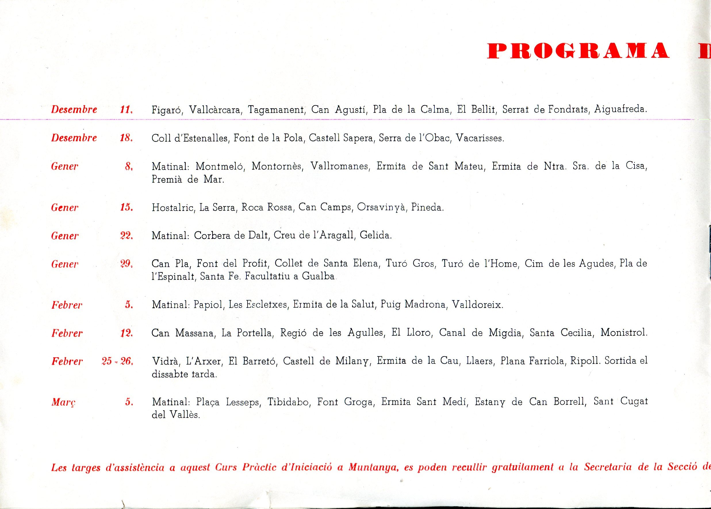 Curs pràctic d'iniciació a muntanya per a nois i noies : 1960 - 1961 - Miniatura 4